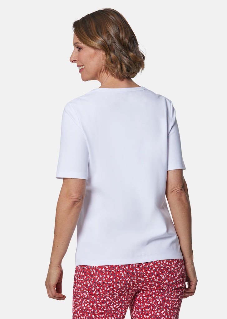 Edel-T-Shirt mit Rundhalsausschnitt
