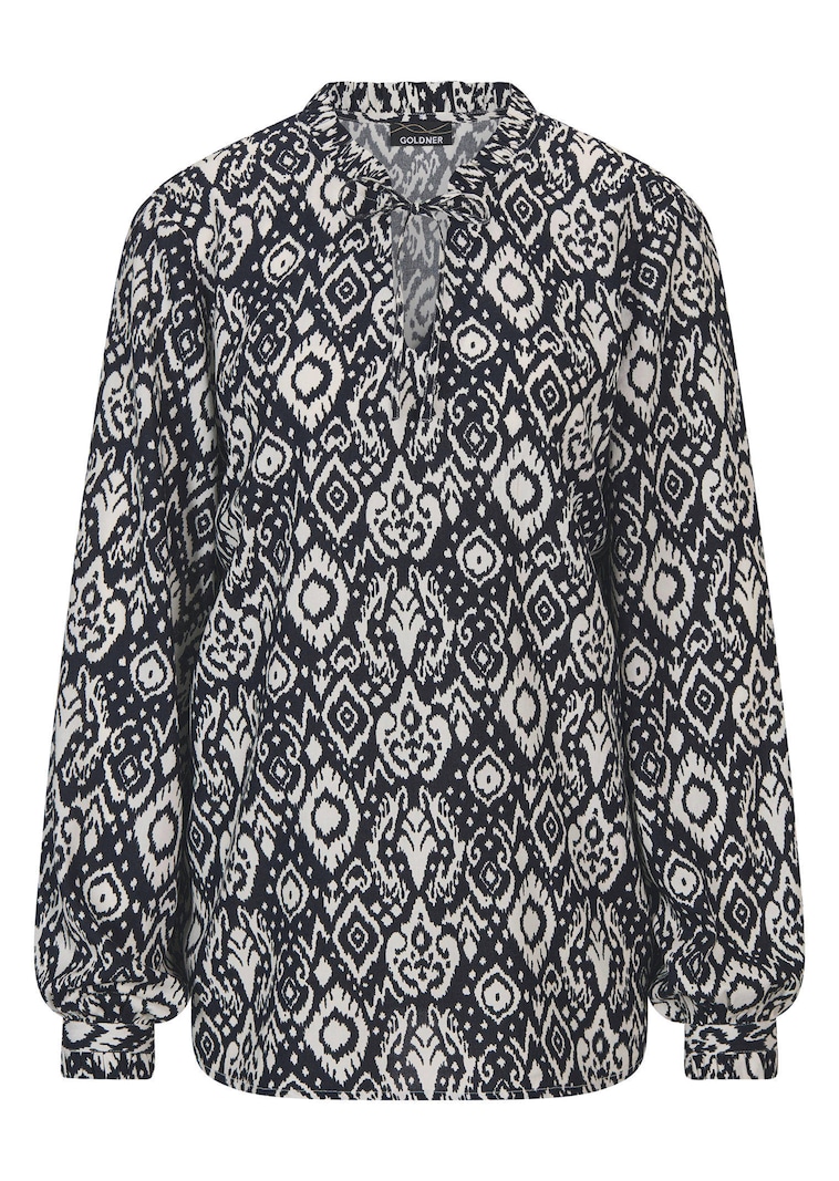 Blouse van viscose, met ruches