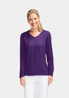 Unkomplizierter Pullover mit V-Ausschnitt thumbnail 5