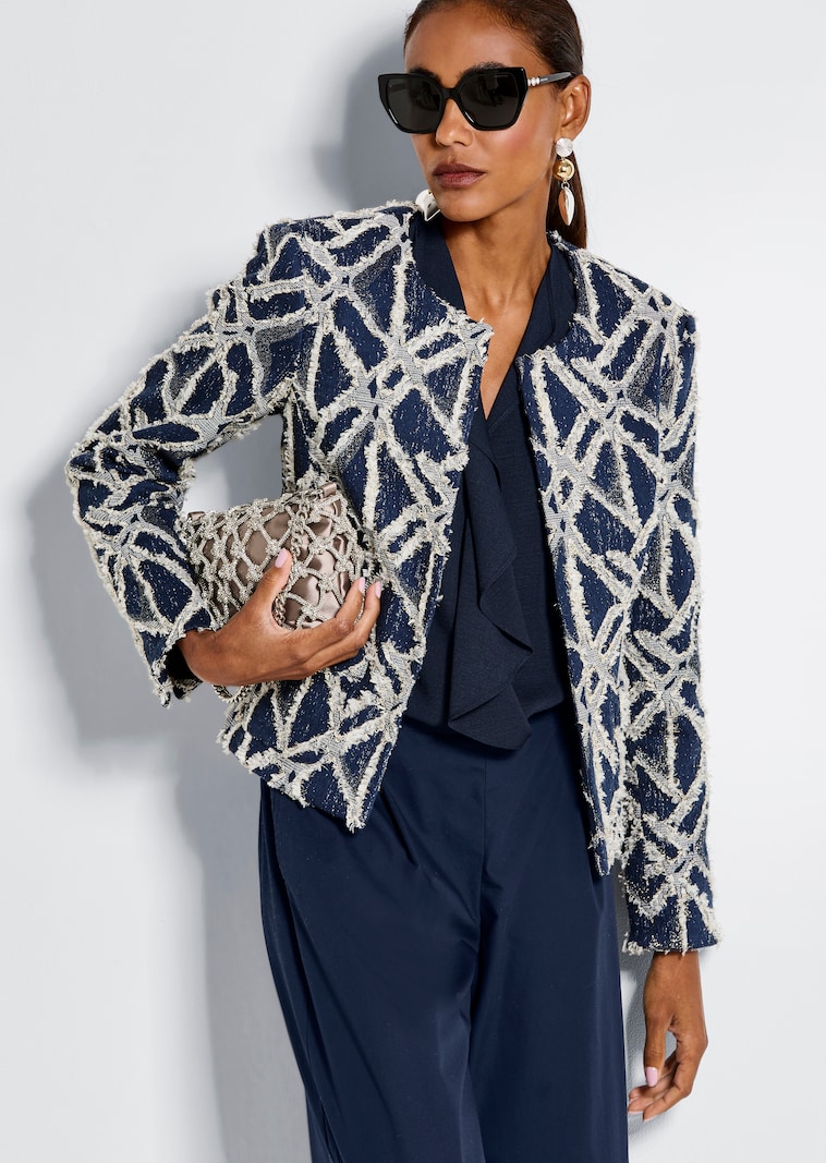 Blazer mit Glanzgarn