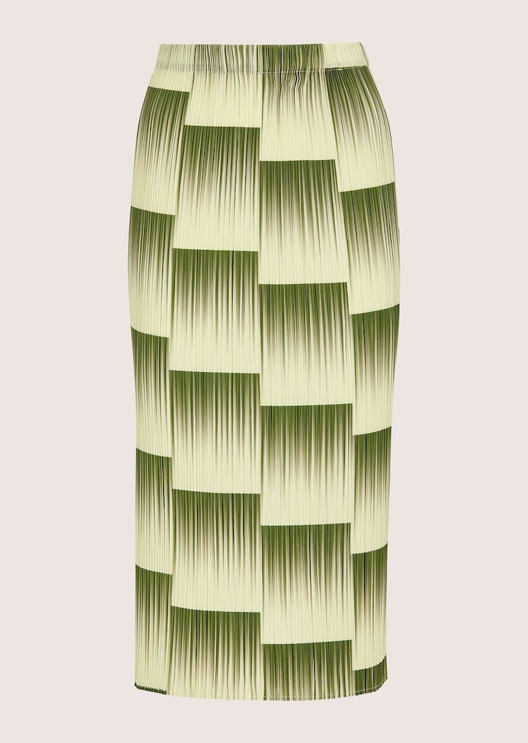 Schmaler Plisseerock mit ausgefallenem Design