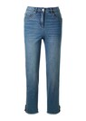 7/8-Jeans mit Seitenzipper und gefranstem Beinsaum thumbnail 1