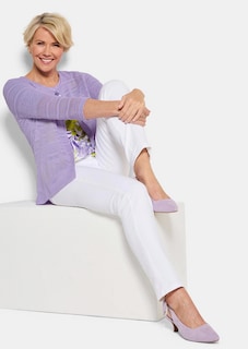 Leichte Shirtjacke in Ajourstrick-Optik thumbnail 4