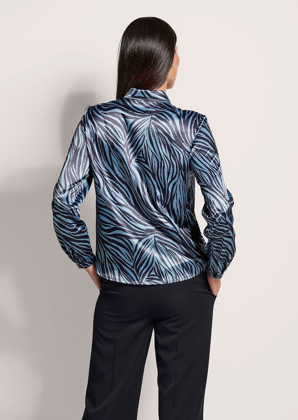 Hemdbluse mit Unikat-Druck 2