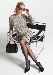 Schmales Kleid mit geometrischem Print thumbnail 7