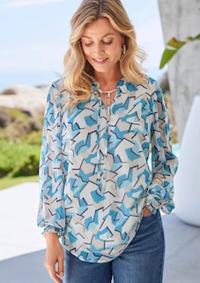 Chemisier en mousseline de soie avec poignets élastiques thumbnail 8