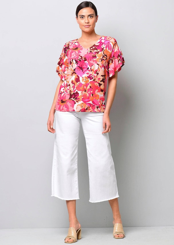 Bluse mit Volant am Ärmel 1