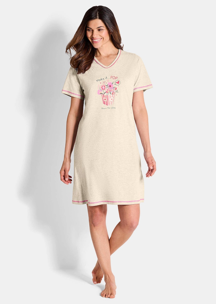 Baumwoll-Nachthemden im 2er-Pack