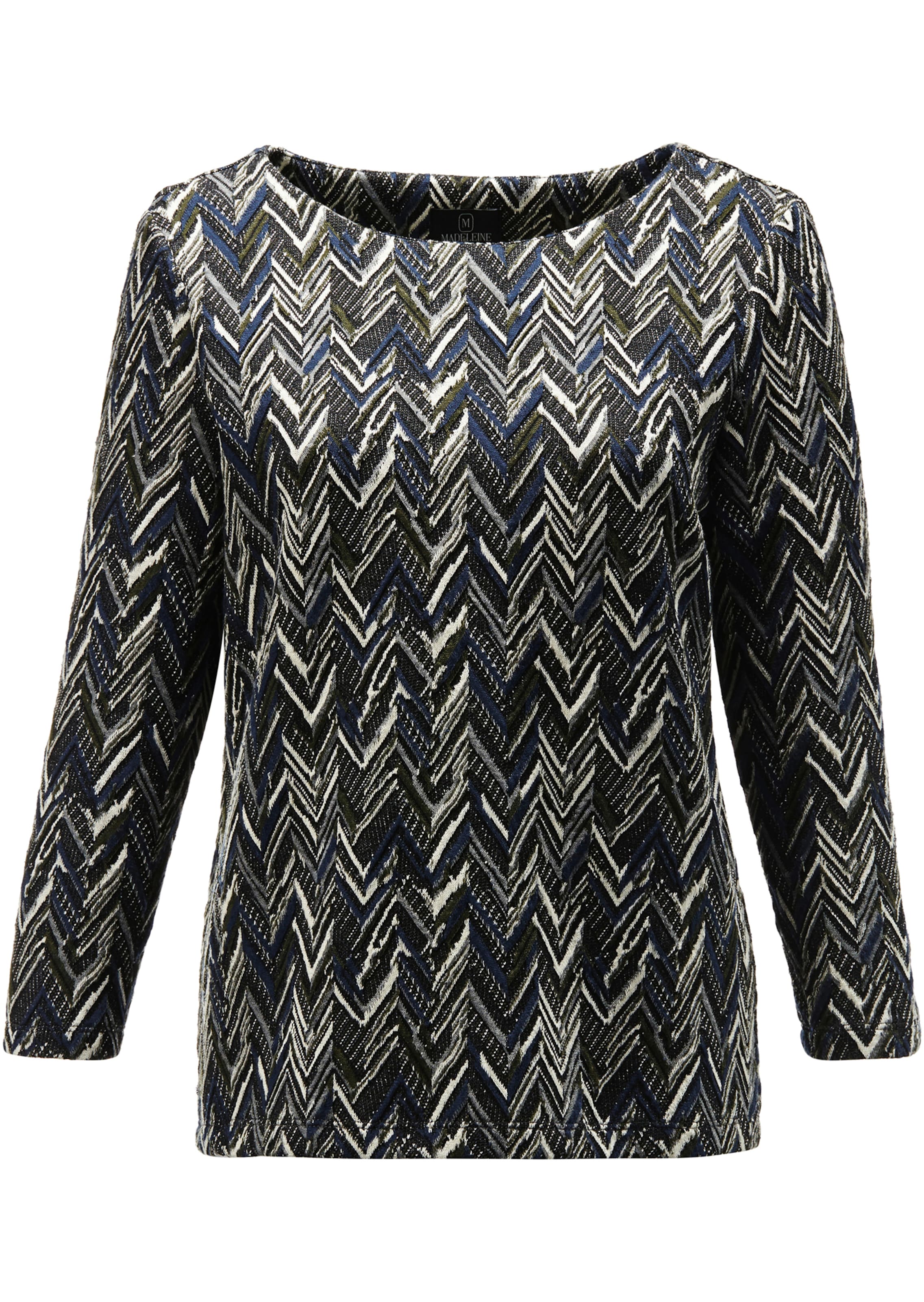 Shirt aus Stretch-Jacquard mit modischen 3/4-Ärmeln
