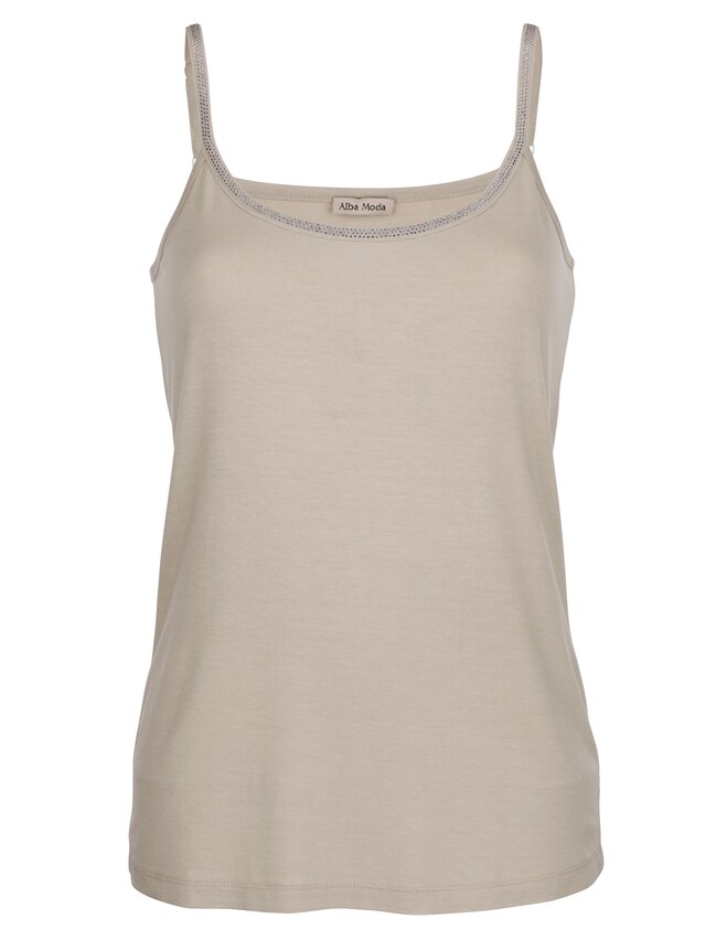 Spaghettitop mit Strassapplikation 1