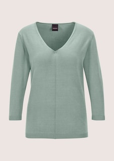 Baumwollpullover mit V-Ausschnitt thumbnail 6