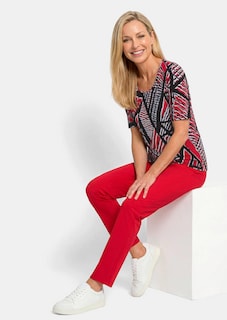 Katoenen shirt met grafische print thumbnail 4