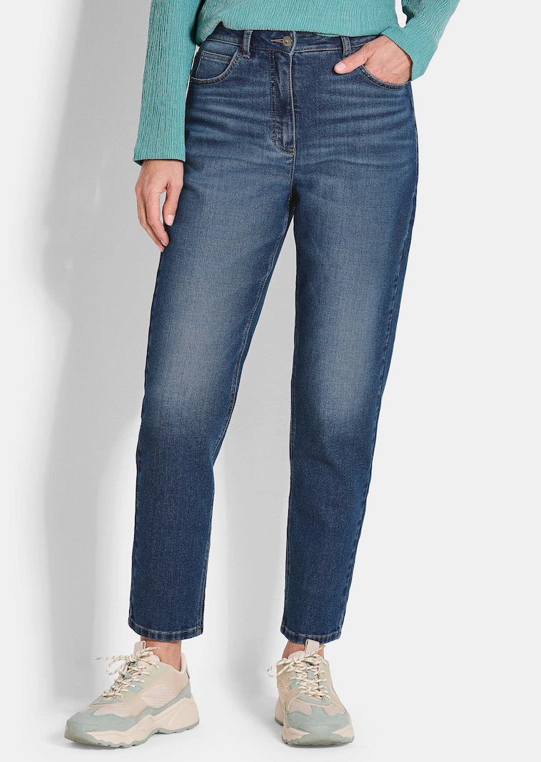 Jean mom SARA en coton stretch