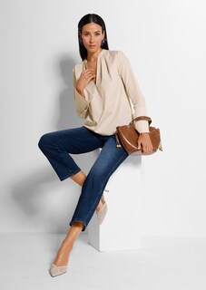 Gestreifte Baumwollbluse mit breiten Manschetten thumbnail 7