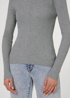 Ribbed jumper with V-neck thumbnail 5
