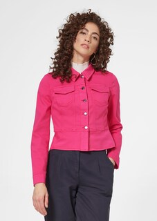 Denim jacket with feminine details thumbnail 1