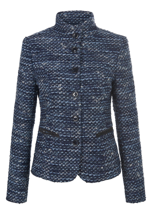 Tweed blazer with shiny yarn accent 5