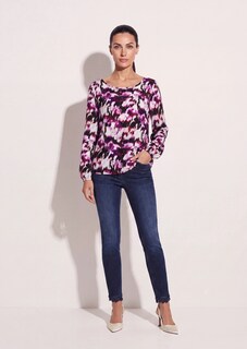 Blouse en viscose avec encolure bateau thumbnail 3