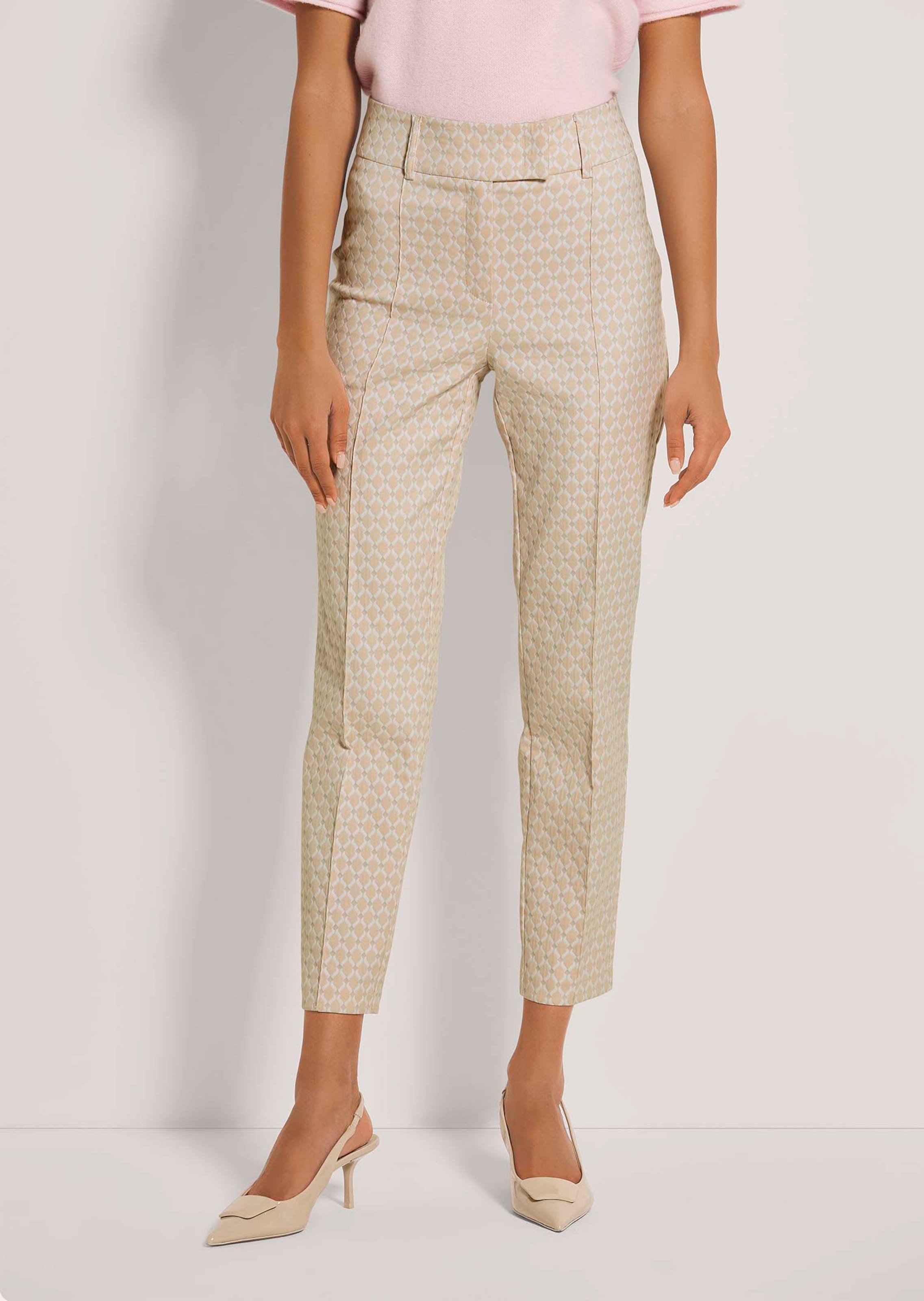 Slim jacquard trousers