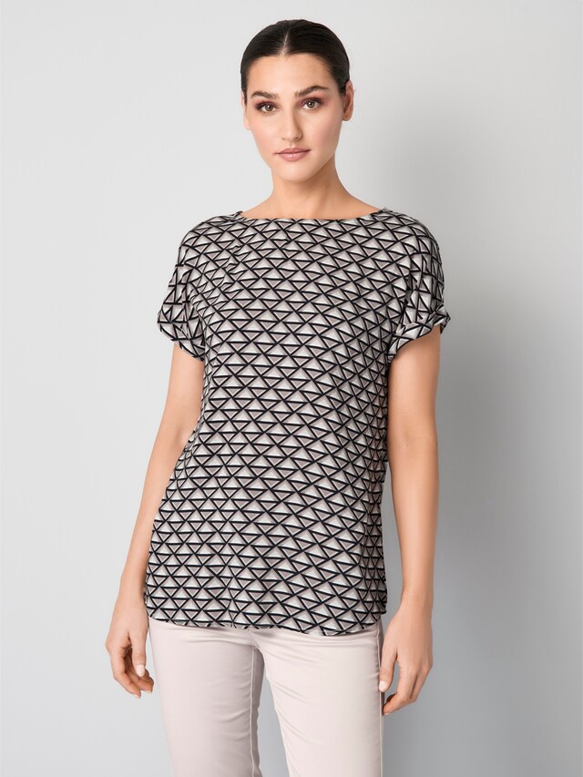 Bluse mit grafischem Druck