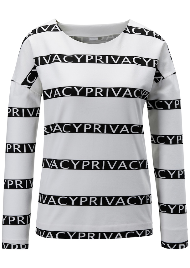 Sweatshirt with PRIVACY logo print