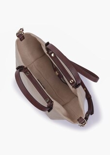 Shopper aus Leder und Textil thumbnail 2