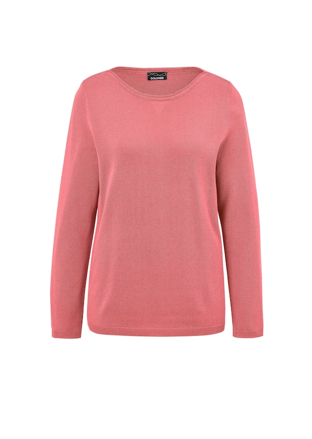 Tricot pullover met boothals 5