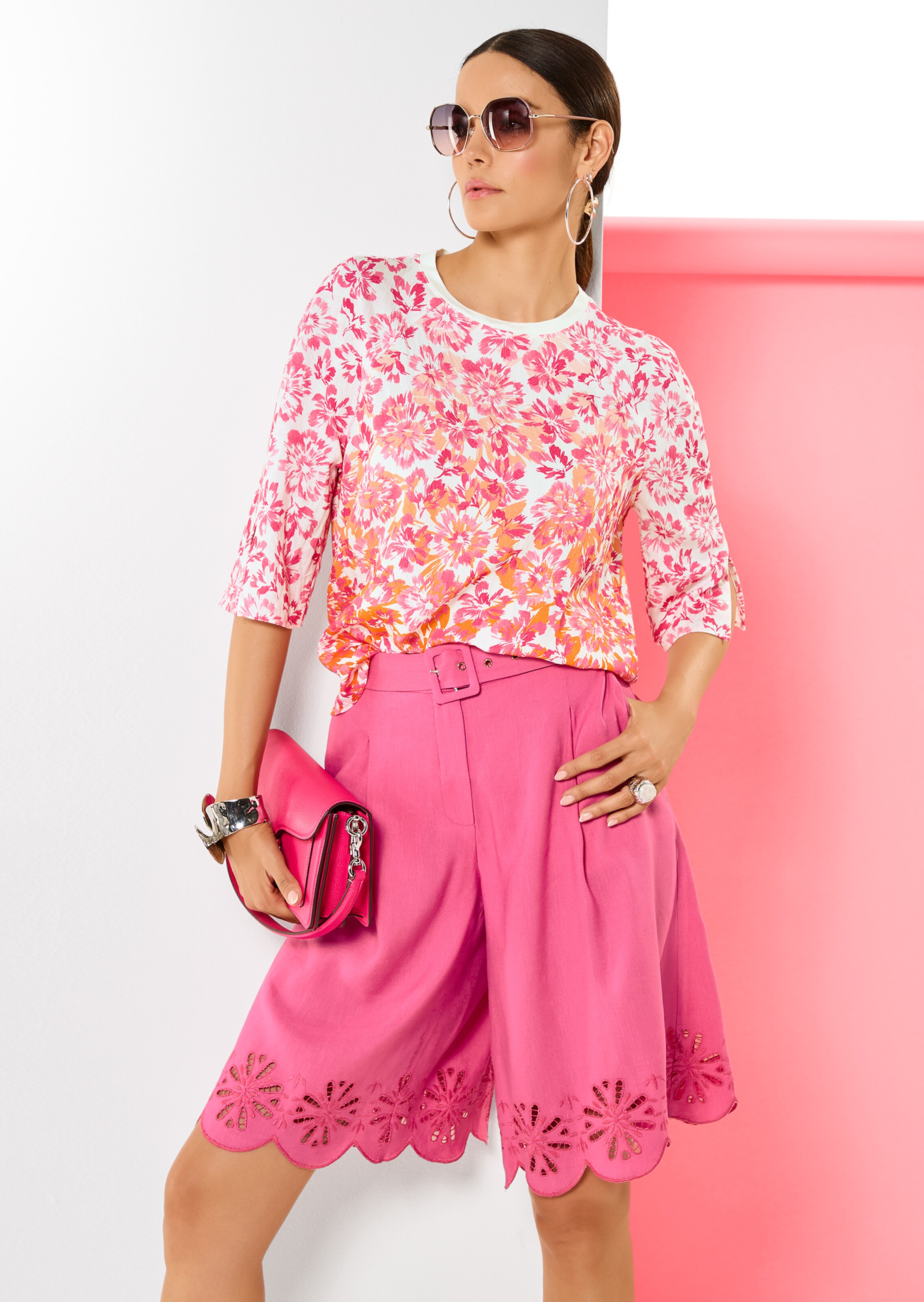 Blusen-Shirt mit Unikat-Print