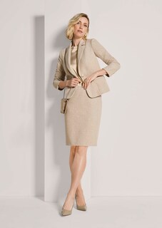 Einreihiger Blazer mit Fischgrat-Muster thumbnail 4