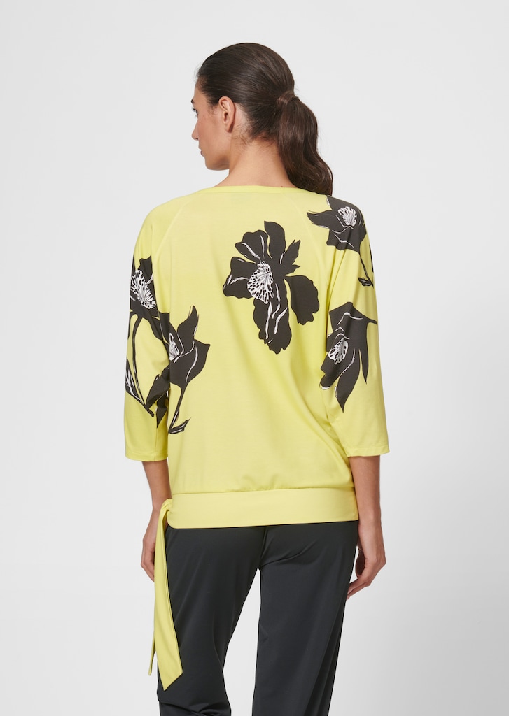 Yoga-Shirt mit Floralprint und Pailletten-Verzierung 2