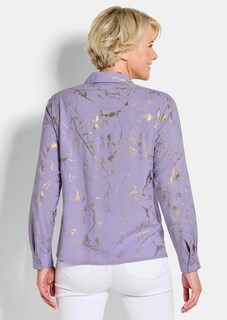 Hemdbluse mit Metallic Print thumbnail 3