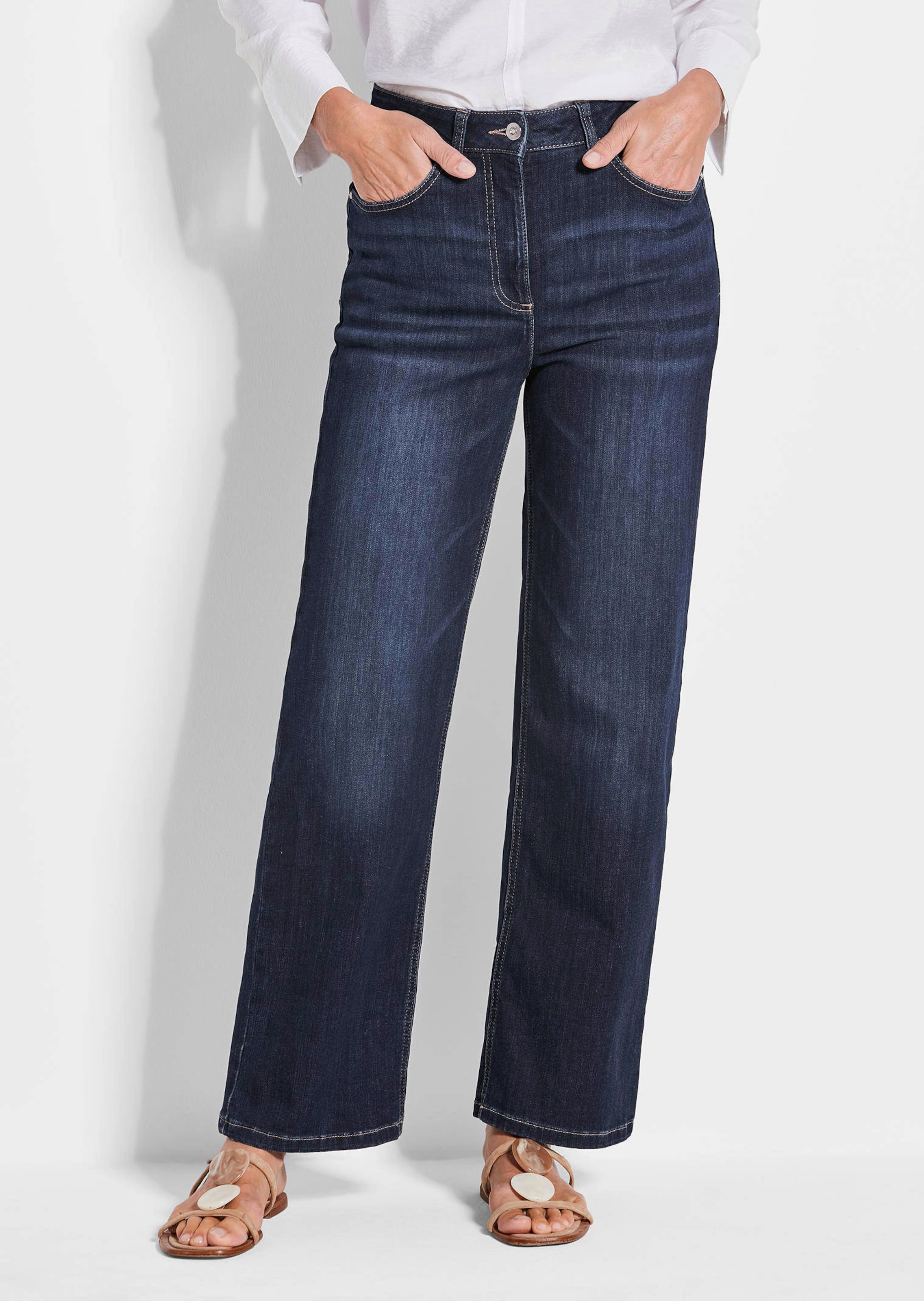 Denim Jeans mit weitem Bein