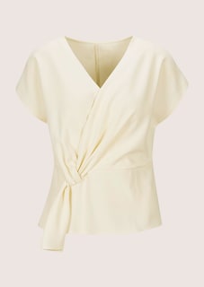 Blouse with wrap effect and V-neckline thumbnail 6