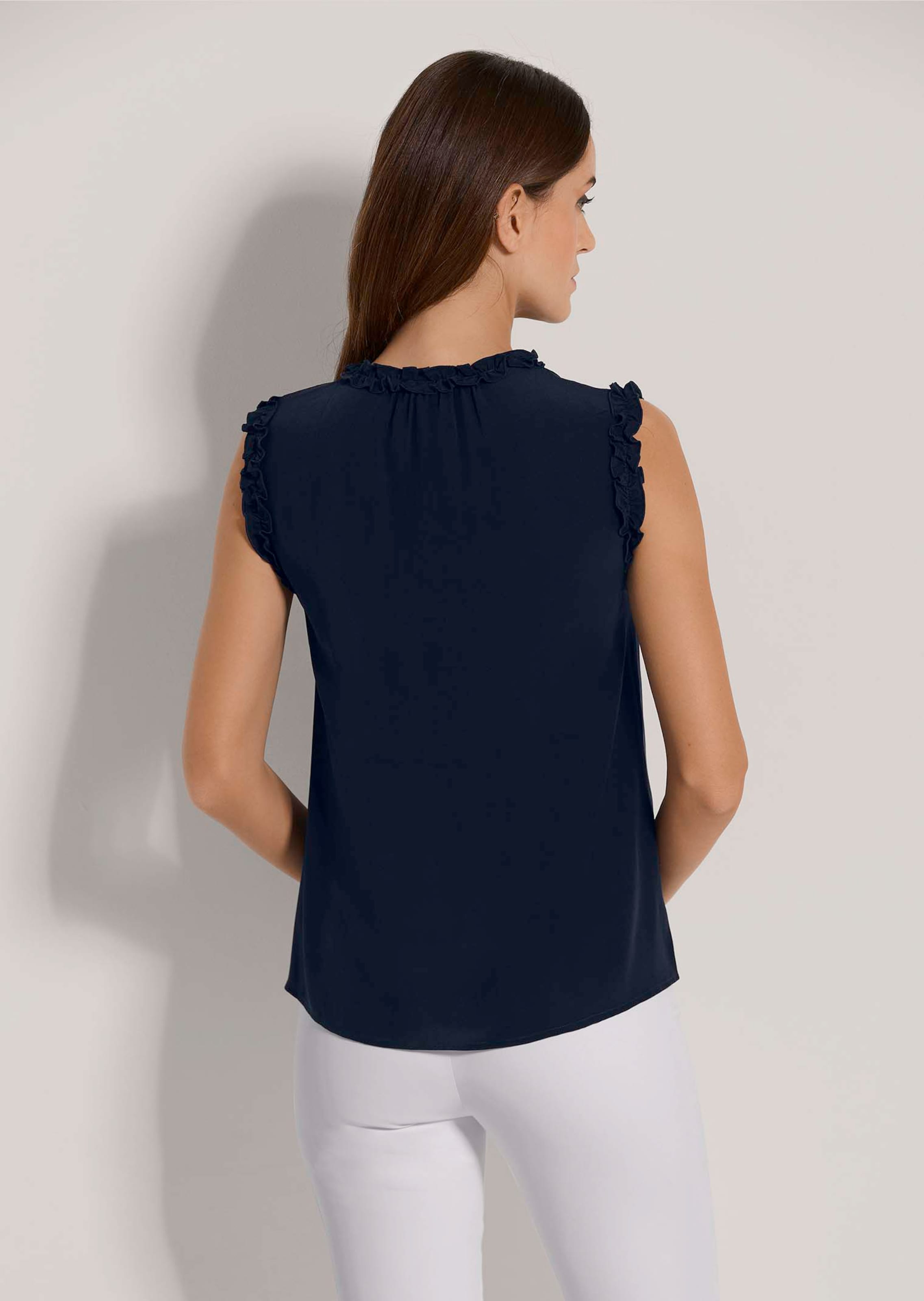 Blouse Femme Sans Manches JOIE - Taille M - 100% Soie Topaze/marron - Motif Géométrique - Occasion Excellent état