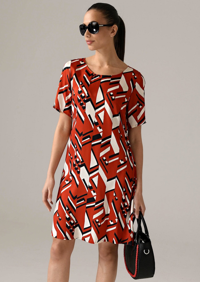 Kleid mit grafischem Druck