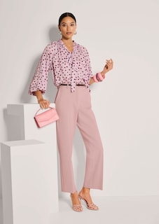 Bluse mit Kussmund-Print und Bindeband thumbnail 4