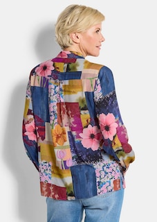 Hemdbluse aus Viskose im Mustermix thumbnail 3