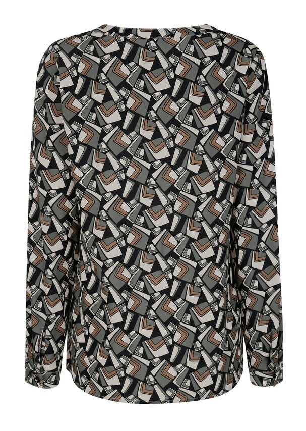 Druckbluse in grafischem Dessin 5