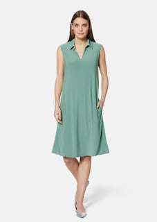 Sleeveless dress with shirt collar thumbnail 2