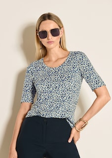 T-shirt à col rond imprimé animalier thumbnail 7