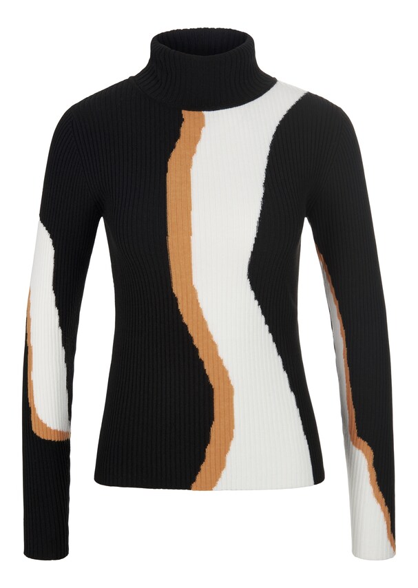 Intarsia jumper with wave pattern 5