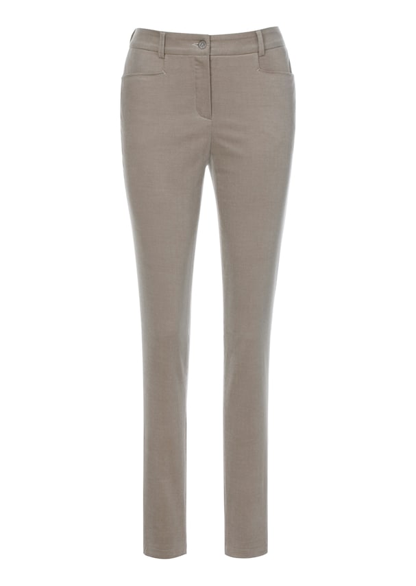 Elasticated fine corduroy trousers in a slim fit