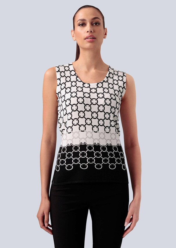 Stricktop mit grafischem Print 4