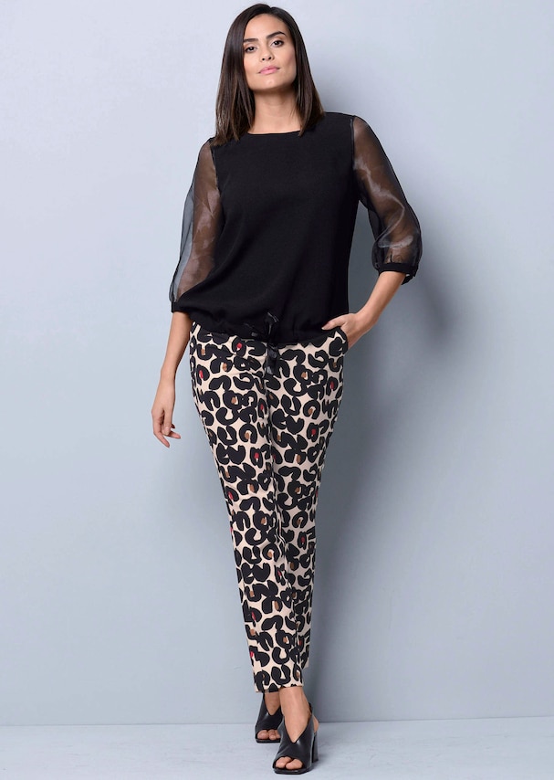 Bluse mit transparenten Ärmeln 3