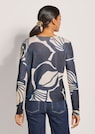 Kurzer Rundhals-Pullover mit Unikat-Print thumbnail 3