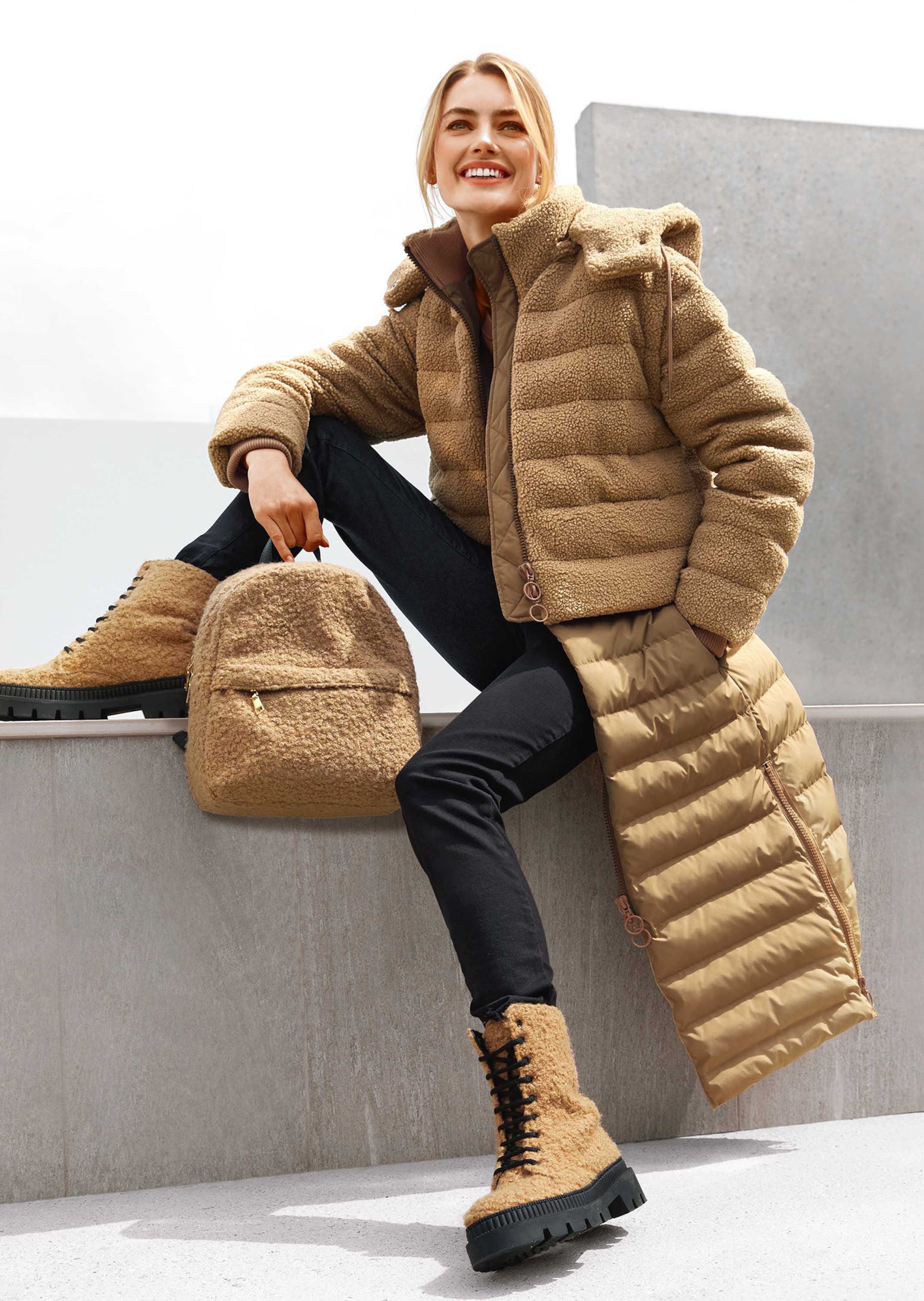 Wattierter Steppmantel – 5 Looks in 1