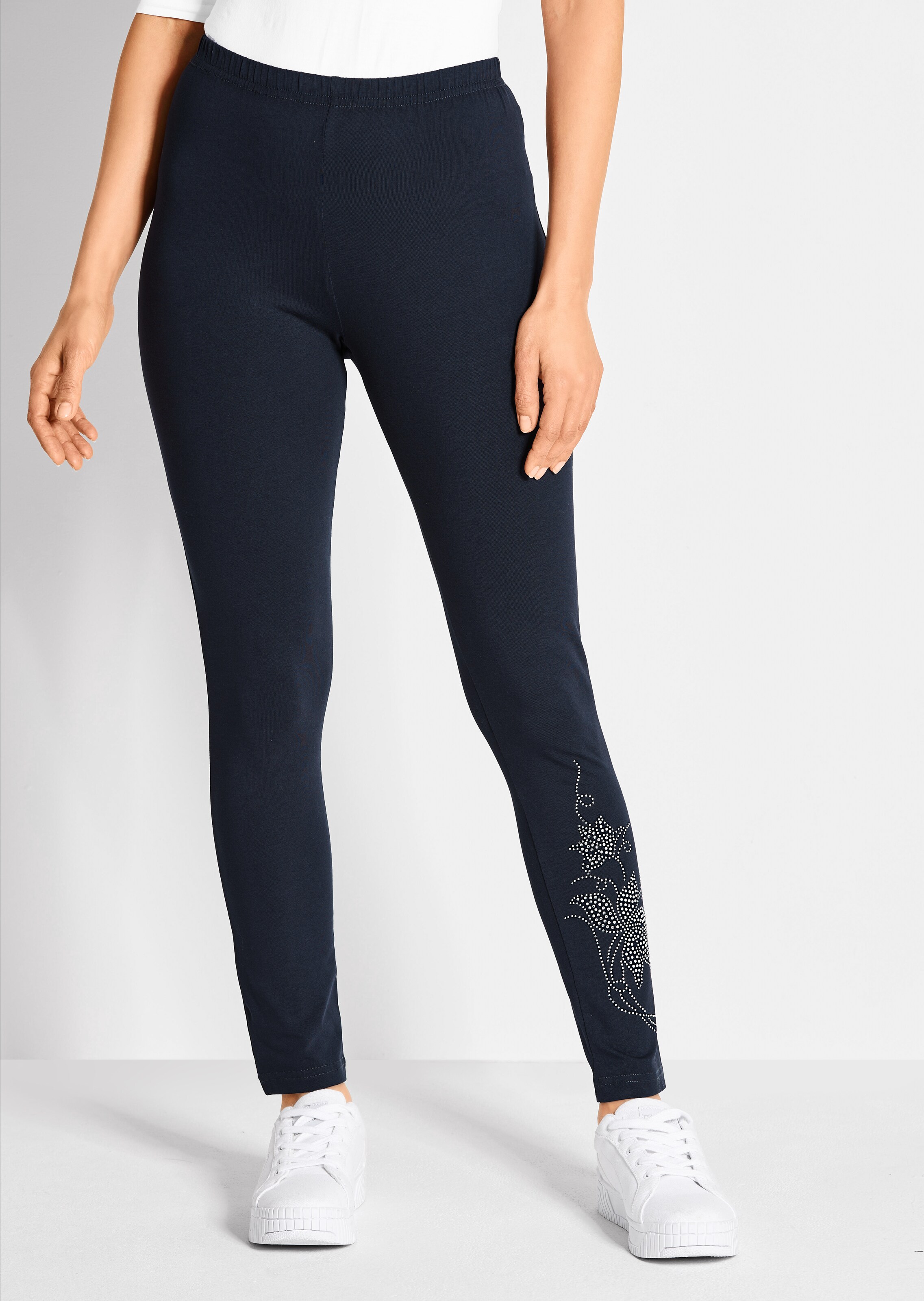 2er-Pack Leggings mit schmalem Bein