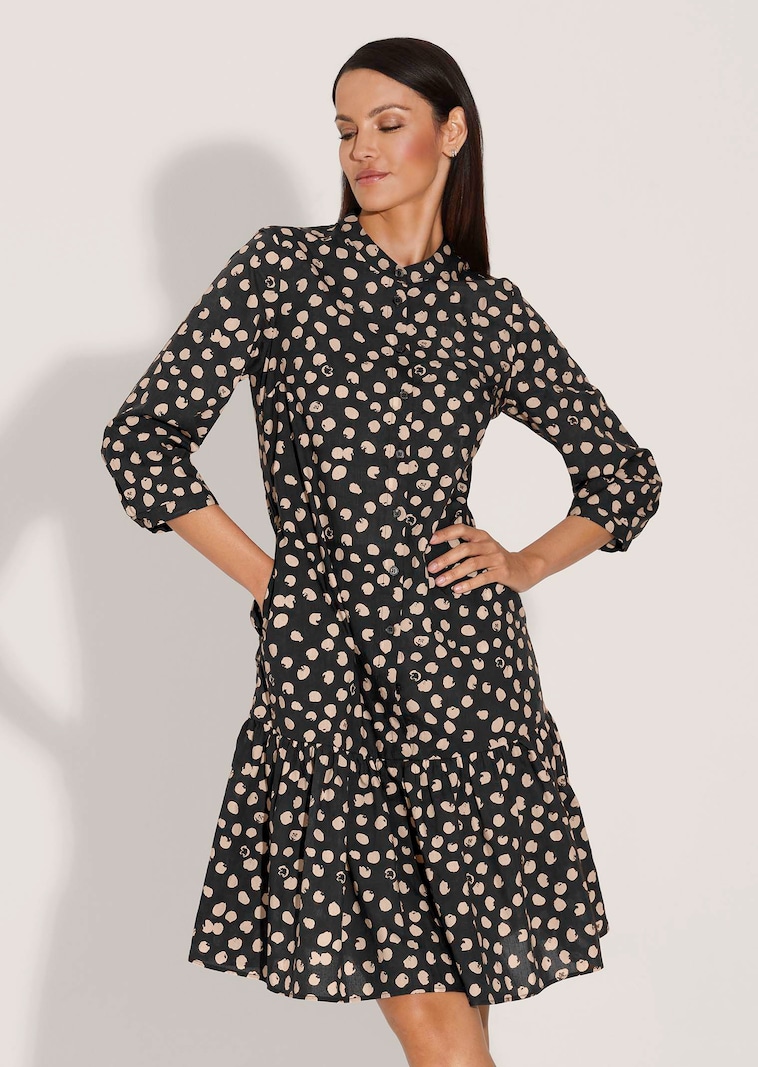 Baumwollkleid mit Unikat-Print