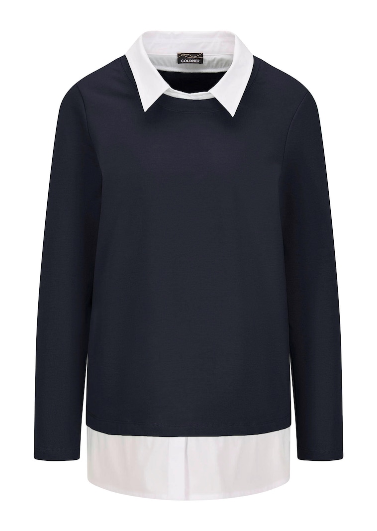 Sweatshirt in 2-in-1-look