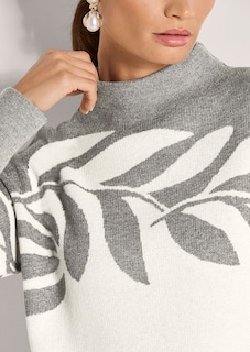 Jacquard-Pullover mit floralem Muster thumbnail 5